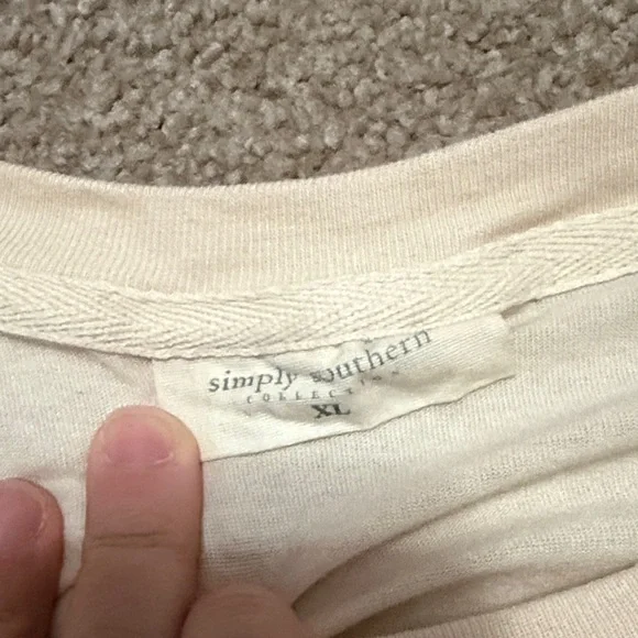 Simply Southern Hey Boo Long Sleeve Tee, XL - Picture 3 of 4
